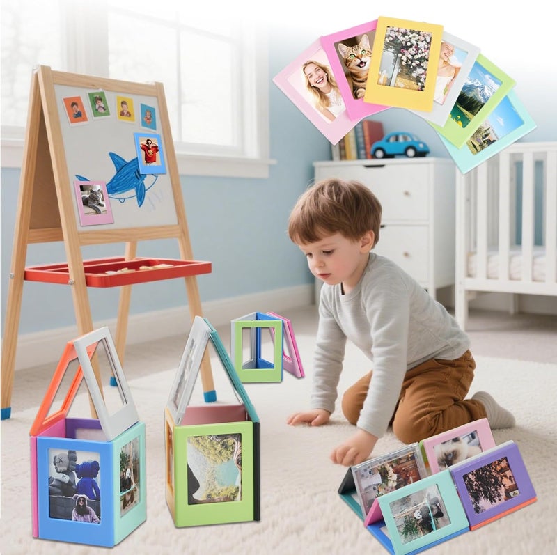 Gloxlite 12Pack Magnetic Picture Frame, Mini Picture Magnets 2.5x3.5 inches Picture Frame for Refrigerator, Small Size Magnetic Photo Frames, Magnetic Photo Frames for Refrigerator, School, Office(Photo Size-3.3 x2.1 inches) - Image 5